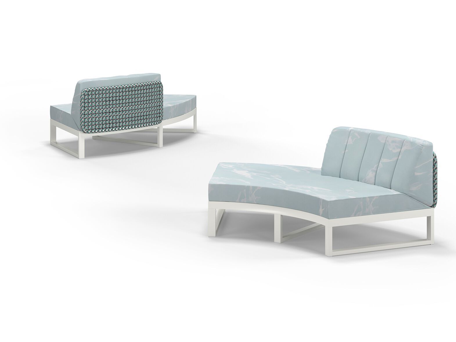 Тканевый изогнутый модульный садовый диван MAMAGREEN Munia ARCH-00118904 - Вид №3