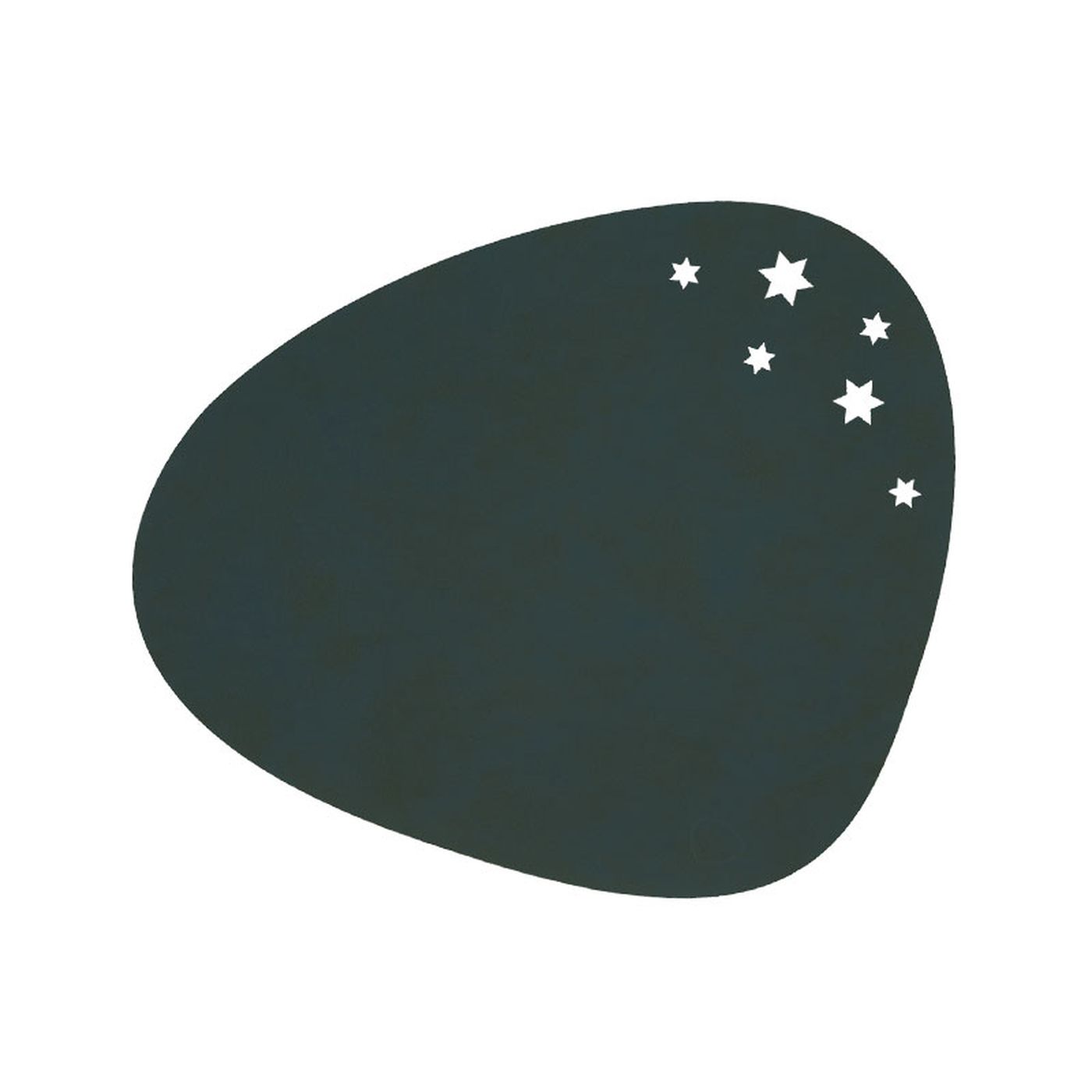 990136 NUPO dark green подстановочная салфетка фигурная со звездами 37x44 см, толщина 1,6 мм;LIND DNA 