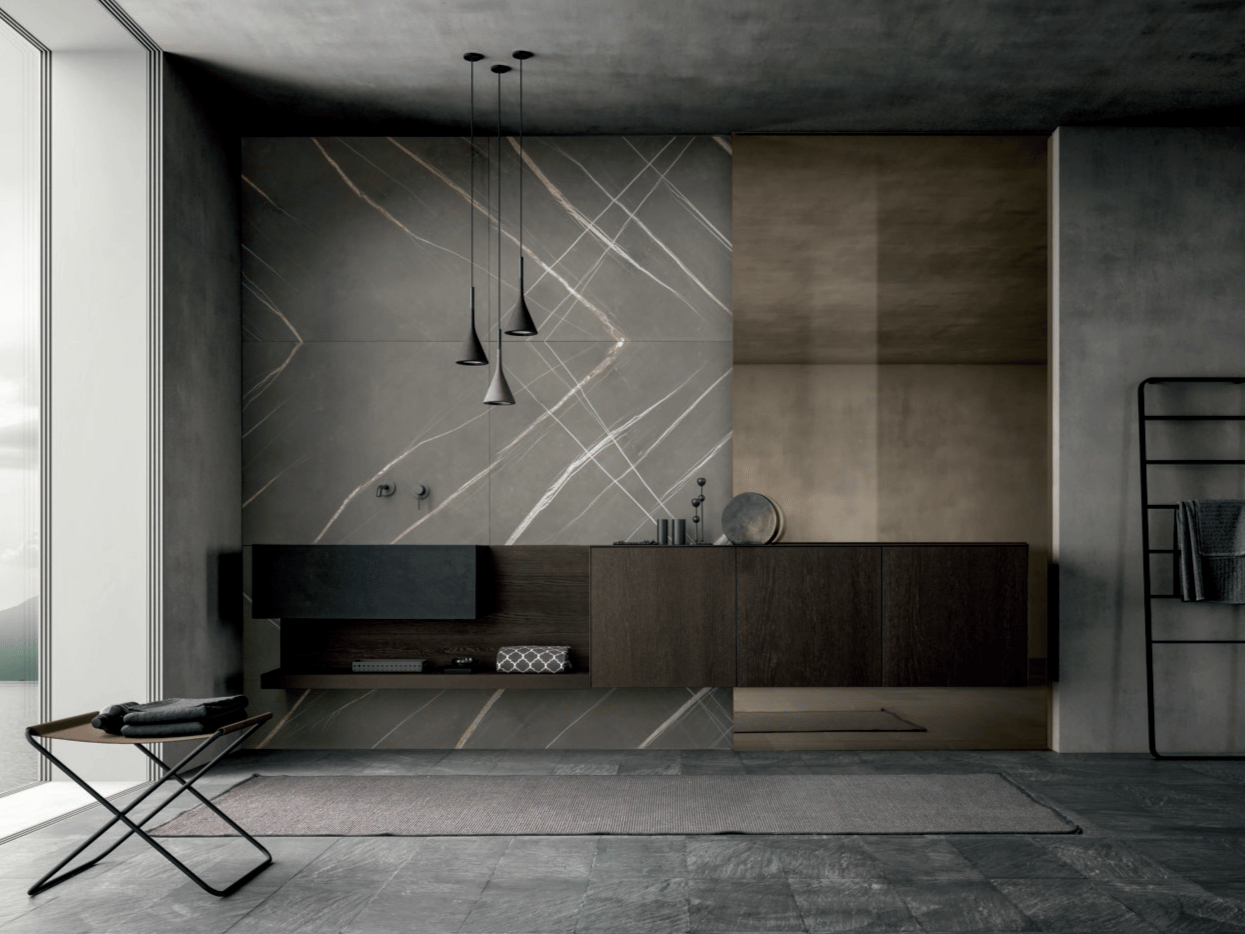 Подвесной шкаф для раковины из дуба со встроенной раковиной MODULNOVA MH6 ARCH-00095954