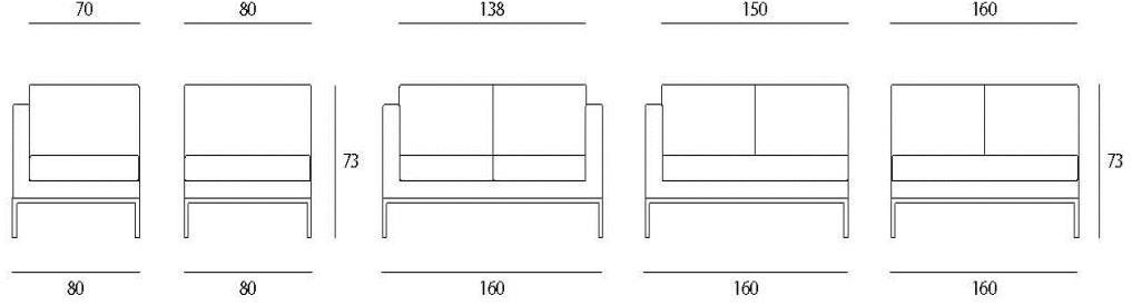 Quinti Sedute 4-х местный тканевый диван по контракту Vogue sun-id-1444941 - Вид №4