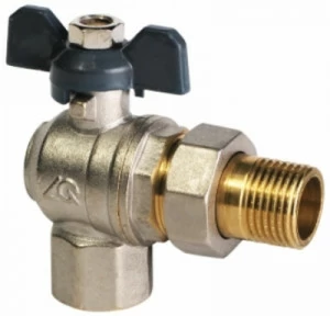 Кран шаровый амер. 1/2 L U В г/ш угл. со сгоном баб AQL 1171 AQL 1171