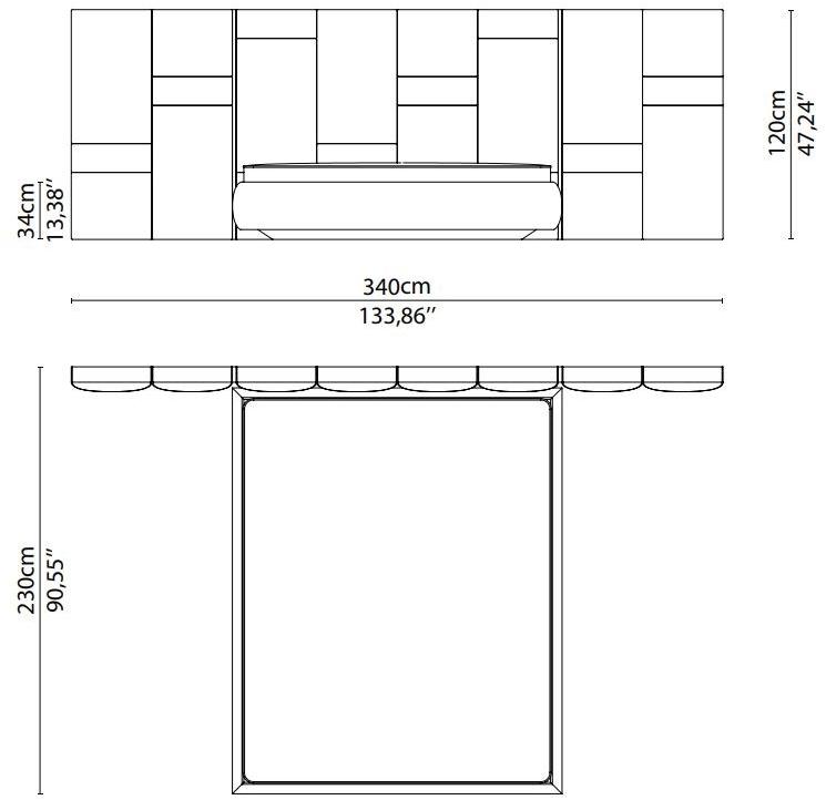 LUXXU Двуспальная кровать из кожи с обитым изголовьем sun-id-1410524 - Вид №4