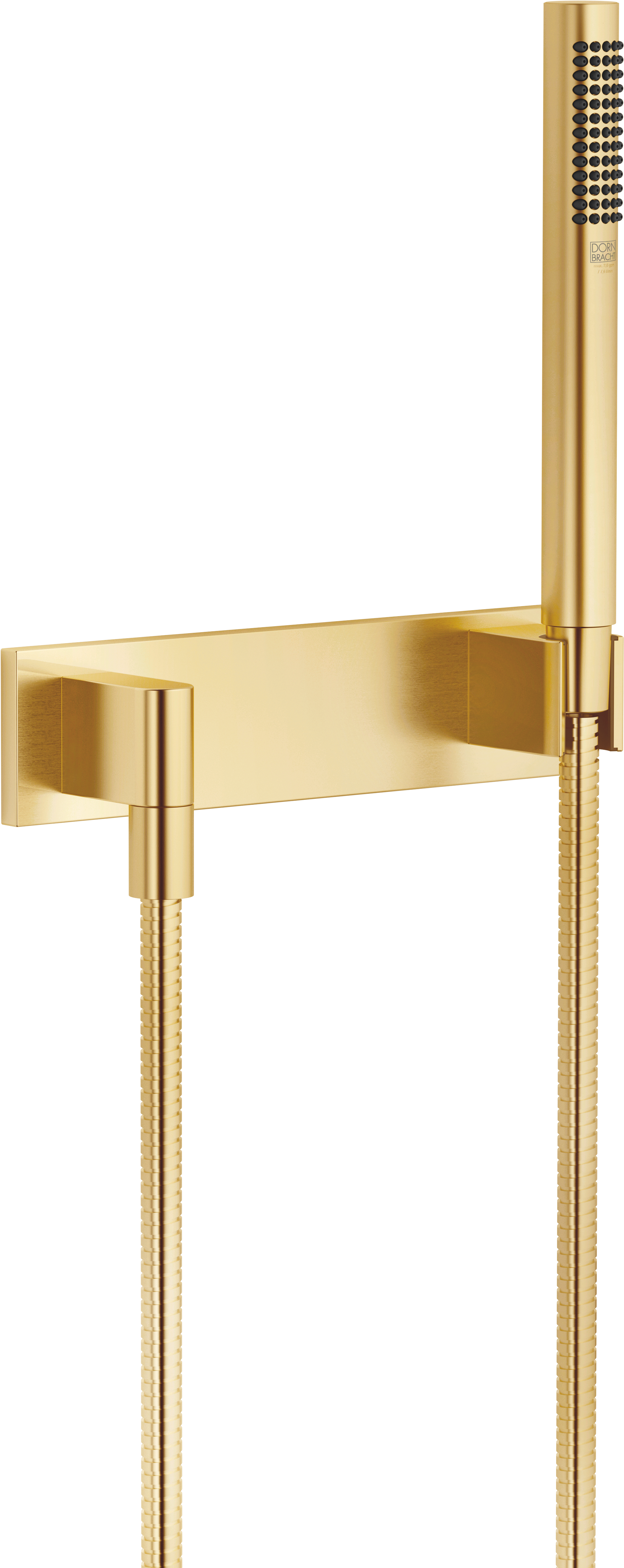 Набор для ручного душа с крышкой - Матовая дюрабрасс (23-каратное золото)