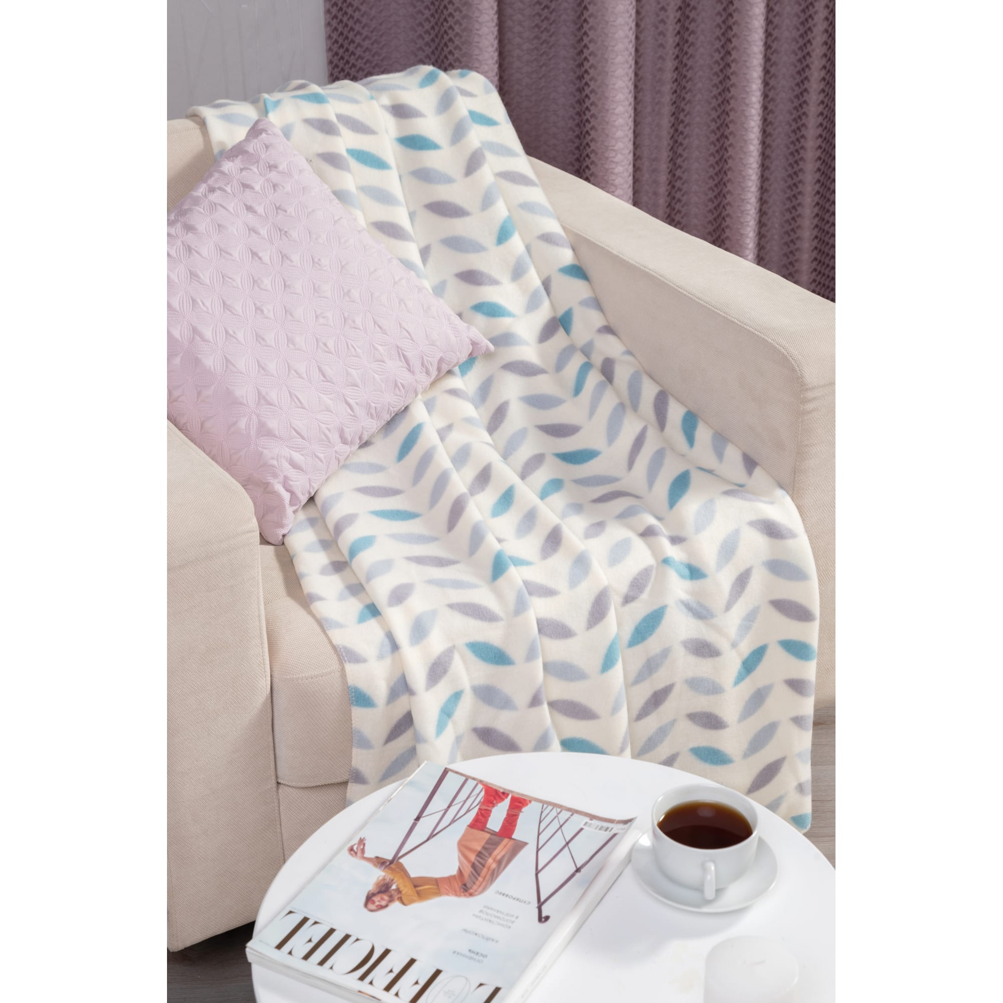 82304520 Плед «Scandi», 130х170 см, флис, цвет зелёный Santreyd  - Вид №4