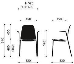 profim Стул для конференций из фанеры с подлокотниками с клапаном Com sun-id-1440080 - Вид №6