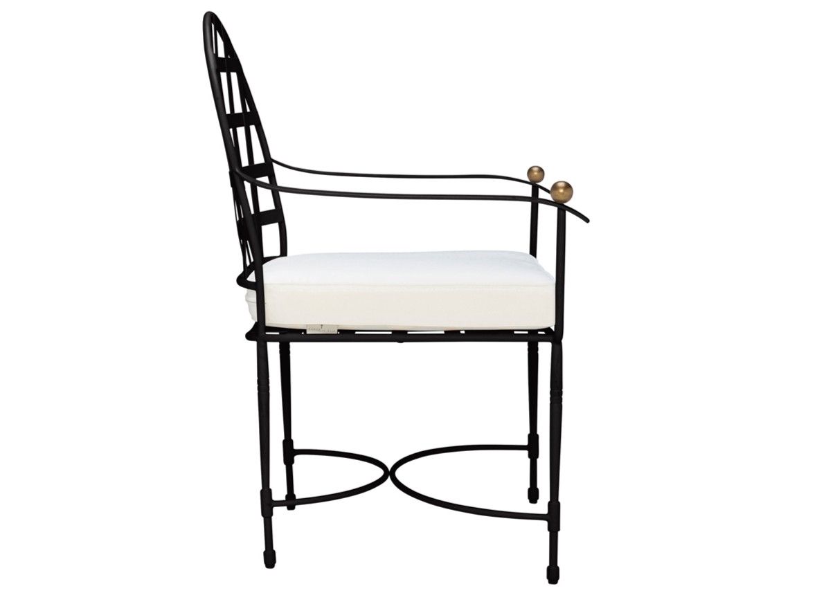 Стул медальона из нержавеющей стали с подлокотниками JANUS et Cie ARCH-00088012 - Вид №1