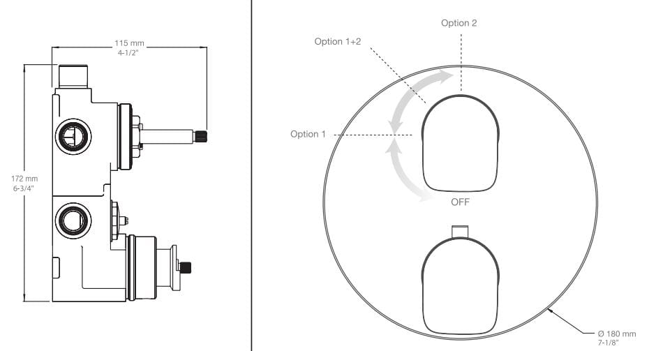 Термостатический набор для душа с душем BARIL Sens B45 ARCH-00123368 - Вид №1