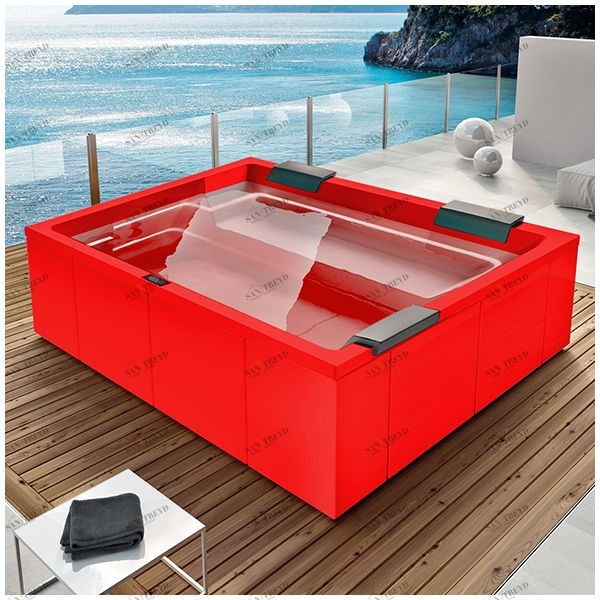Бассейн Gruppo Treesse Rest SPA-V192H-K прямоугольный spa с гидромассажем и нагревателем встроенный красный SPAV192HK
