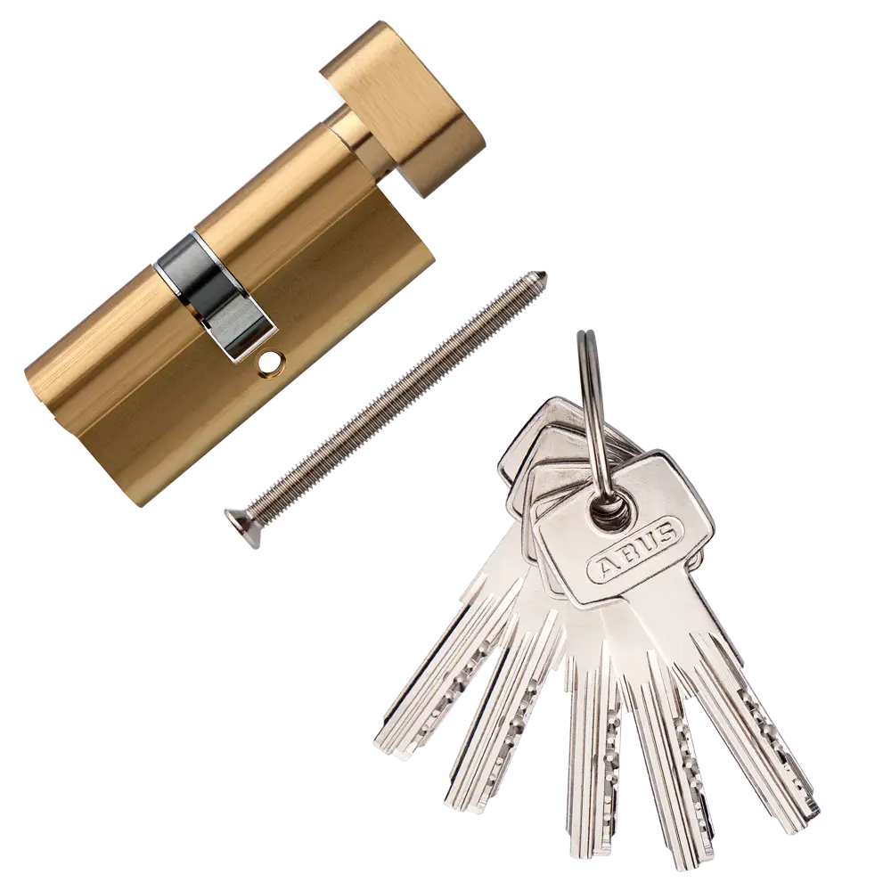 Цилиндр Abus 35х35 мм, ключ/вертушка, цвет золото 82389981 STLM-2096923 D6 - Вид №1