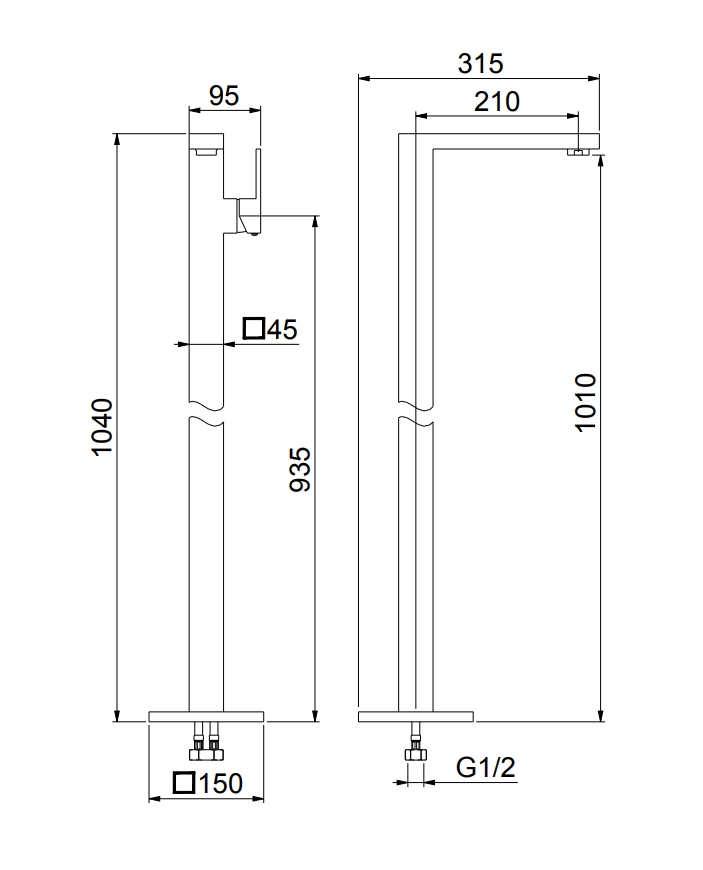 PE832101010 Cмеситель для раковины , золото Webert Pegaso - Вид №1