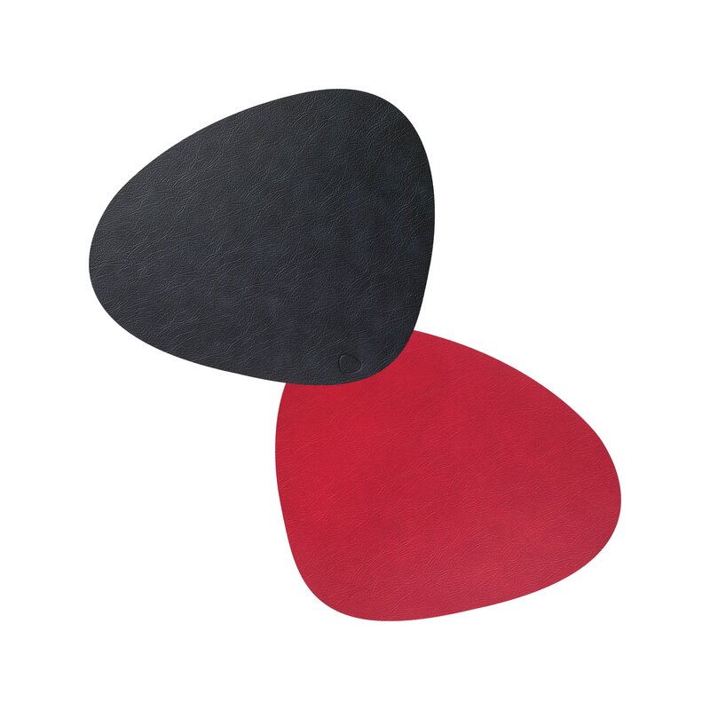 983569 DOUBLE CLOUD black/red подстановочная салфетка фигурная 37x44 см, толщина 2мм;LIND DNA 