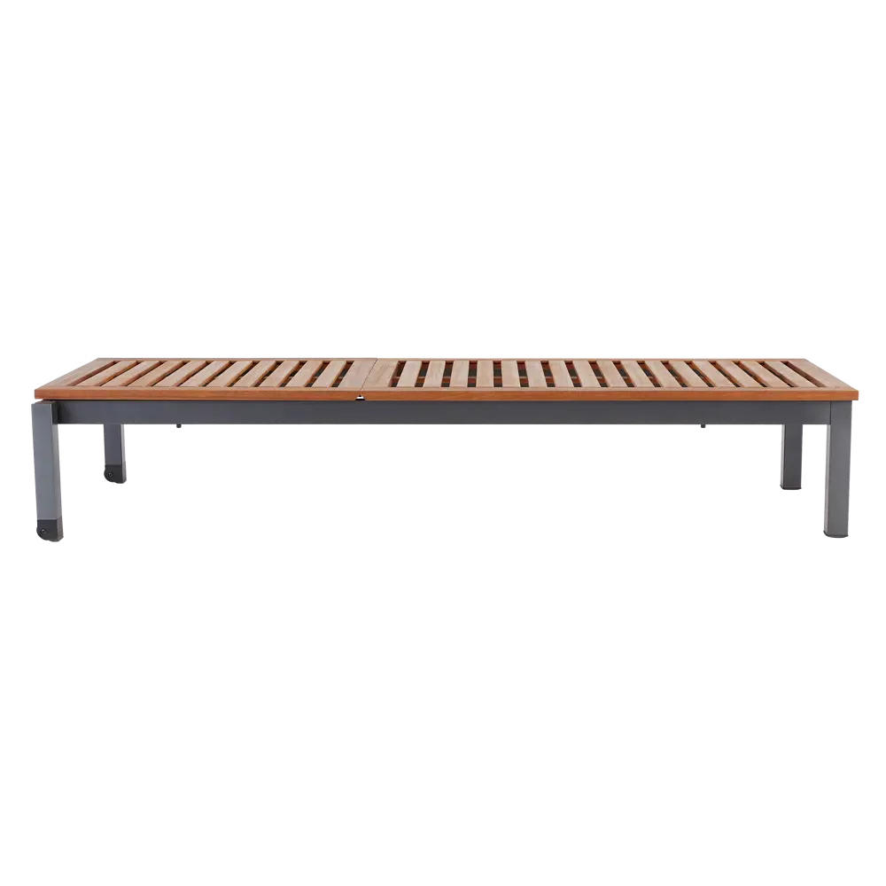 Шезлонг складной Naterial Oris 197.5x76x100.9 см алюминий/эвкалипт коричневый STLM-2115362 - Вид №2