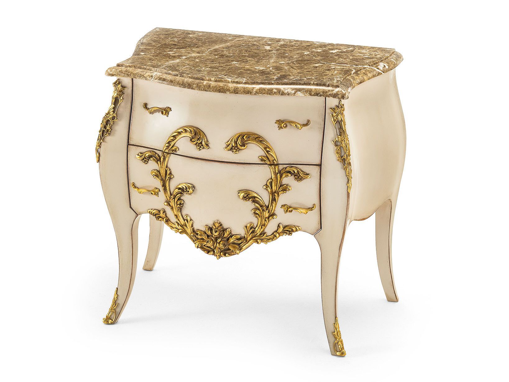 Тумбочка из массива дерева и мраморной столешницы OAK Галерея ARCH-00062287 - Вид №1