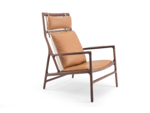 Кресло грецкого ореха с кожаной подушкой