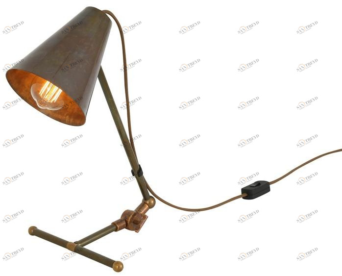 Mullan Lighting Настольная лампа с прямым и отраженным светом ручной работы led из латуни в современном стиле  Mltl037 