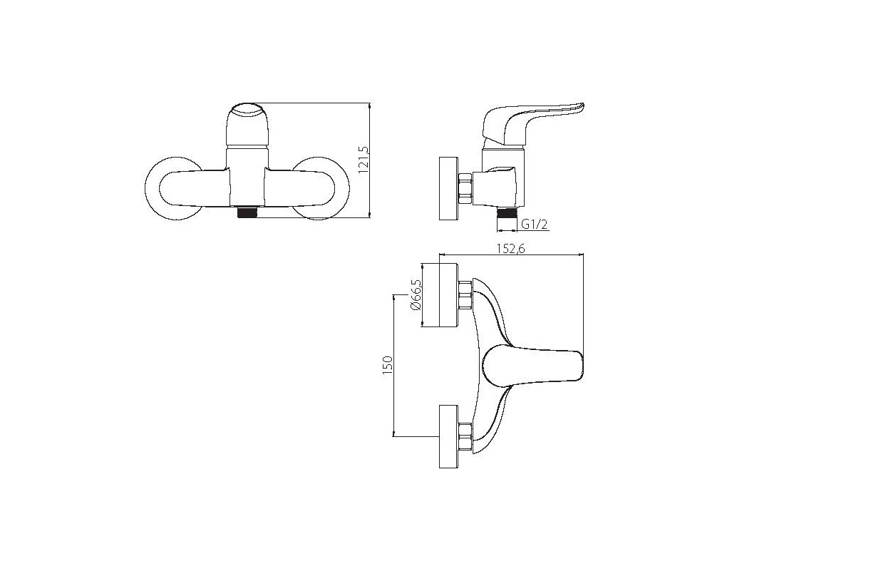 422000000 смеситель для душа Damixa Palace Evo  - Вид №3
