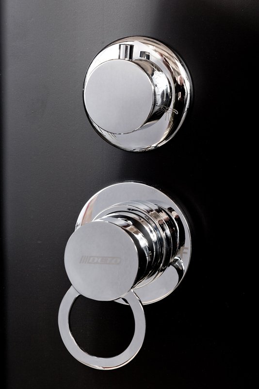 ЕМ1511 R с гм. и эл. Душевая кабина DETO Серия EM BМ4590 N LED BLACK - Вид №8