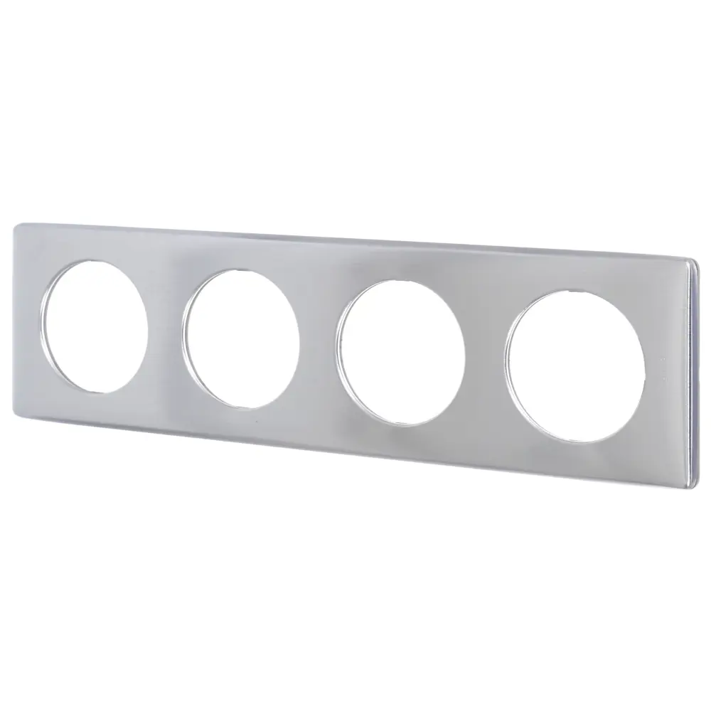 Рамка Legrand Celiane, 4 поста, цвет алюминий STLM-2180294