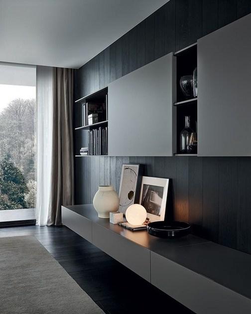 Poliform Модульная деревянная оборудованная стенка с тумбой под телевизор sun-id-1437437 - Вид №12