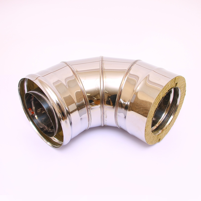 Сэндвич-колено 90" Ferrum Ф130х200 оцинкованная сталь (430/0,5мм) FD08130N4FC