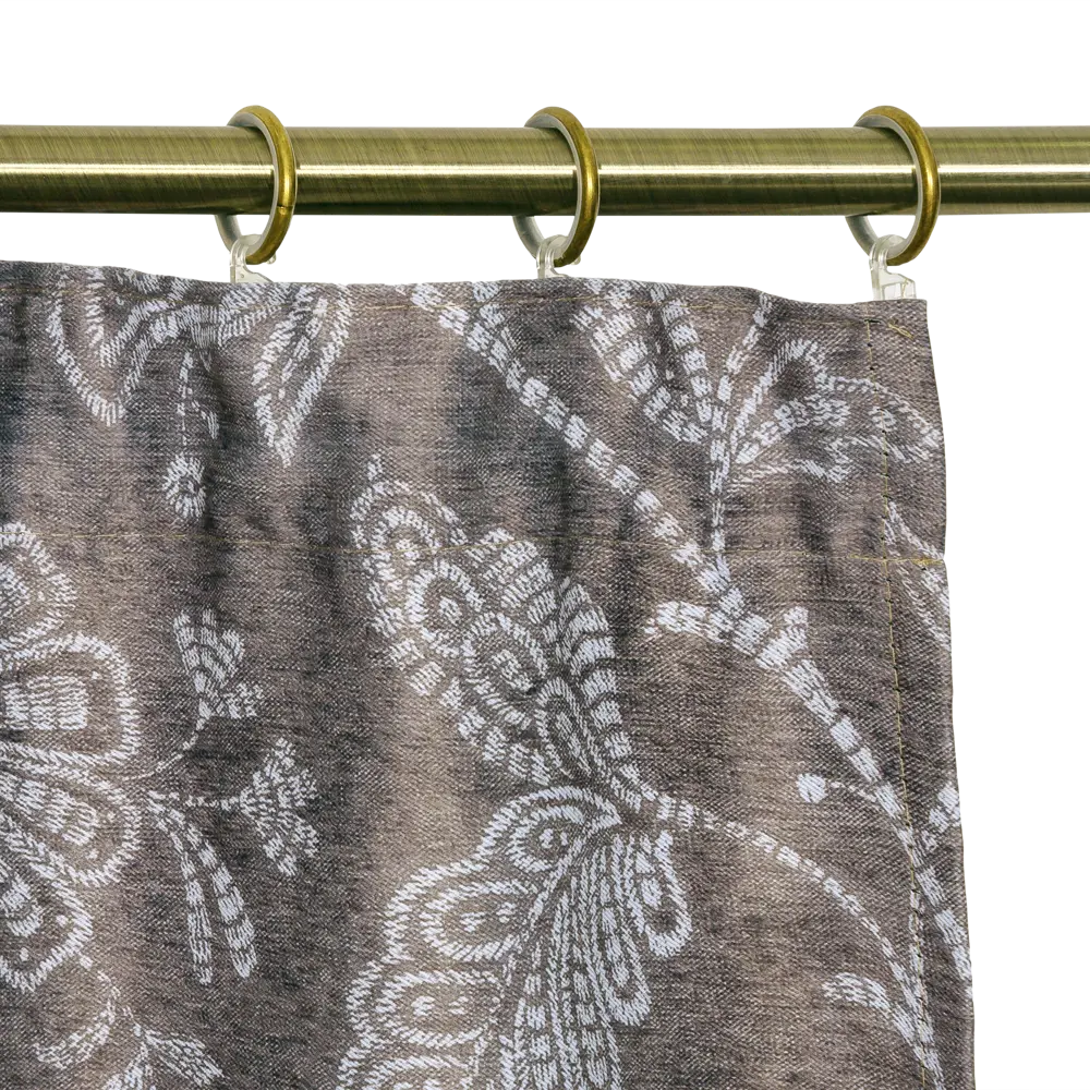 Штора на ленте Королевский цветок 160х260 см цвет коричневый 18202891 STLM-2165207 WITERRA  - Вид №3
