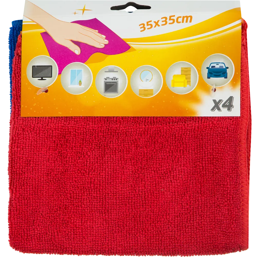Салфетка 35х35 см микрофибра 4 шт Santreyd STLM-2178453 - Вид №3