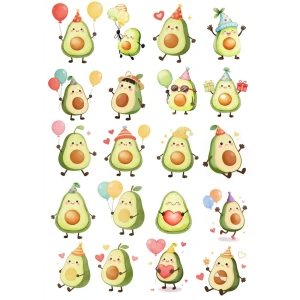 Декоративная наклейка Симфония Веселый авокадо 210x297 мм