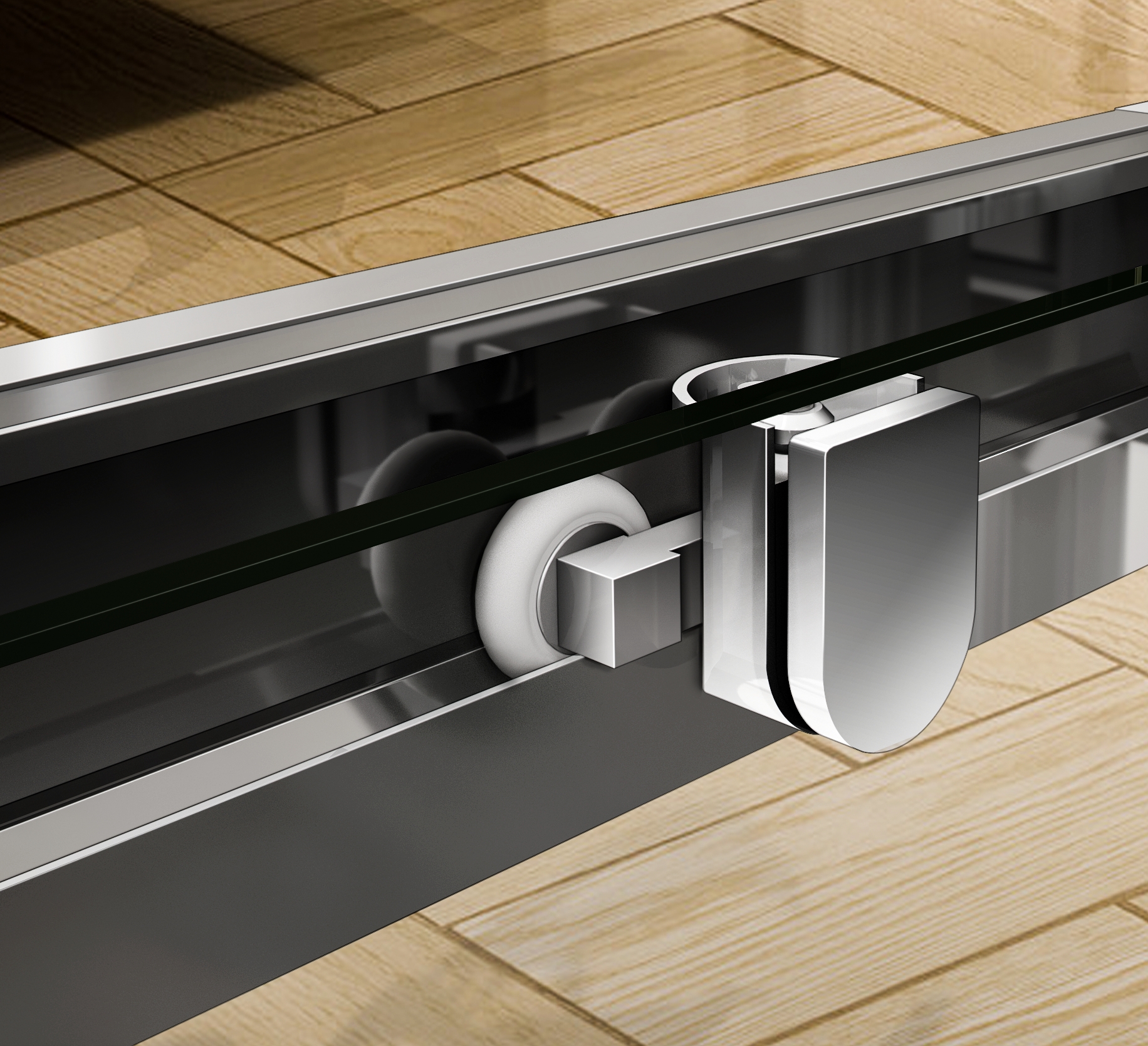 Душевая дверь в нишу CEZARES PRATICO-BF-1-115-P-Cr - Вид №6