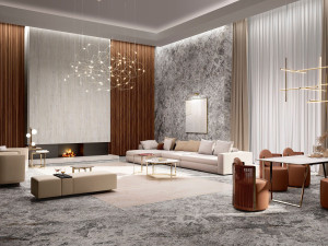 Пол / облицовка керамогранита с эффектом гранита