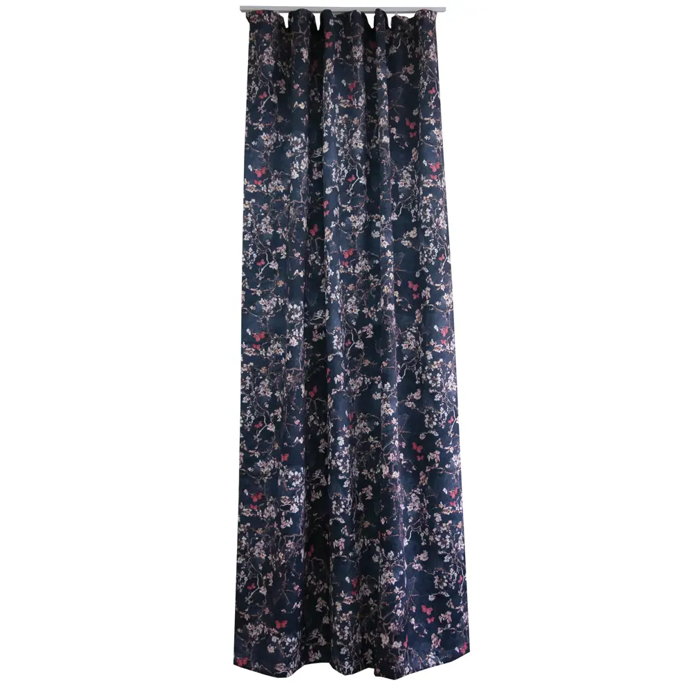 Штора на ленте «Ночной Сад» 150x260 см цвет чёрный SEASONS STLM-2174569