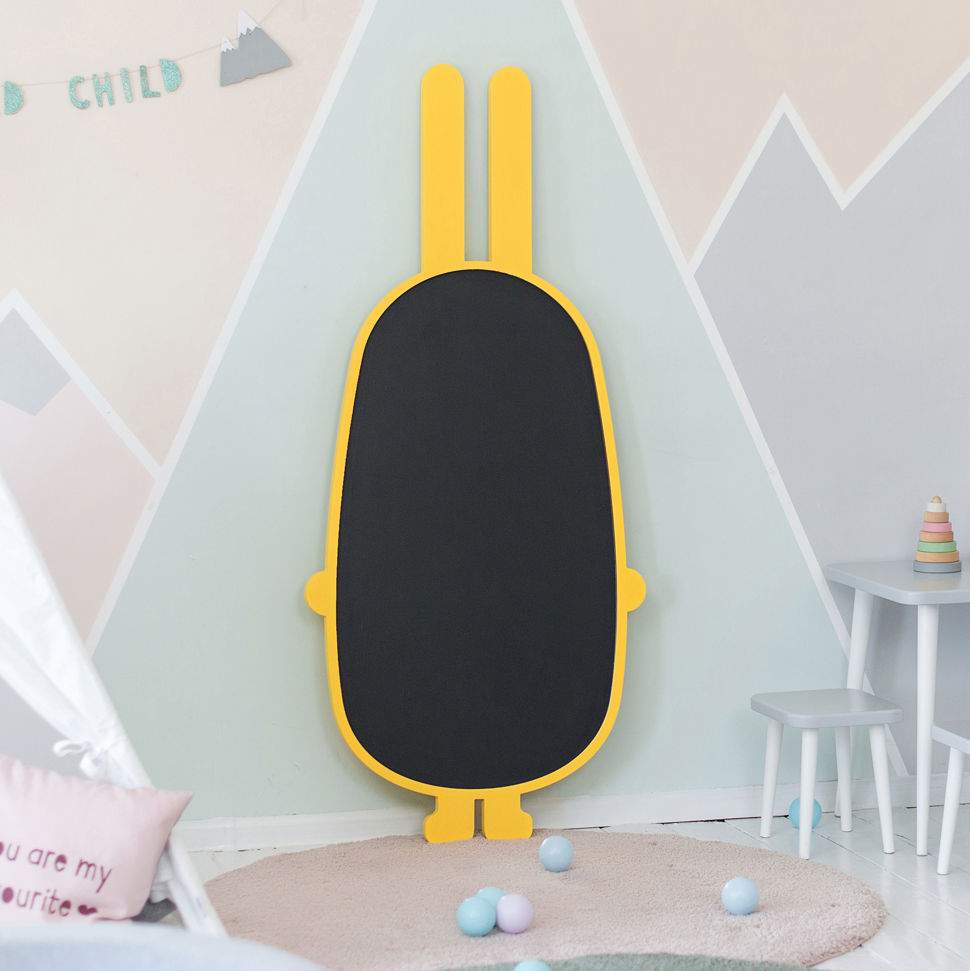 Магнитно-грифельная доска желтая "Заяц" ЗАЯЦ  00-3859357 Желтый Santreyd  - Вид №1