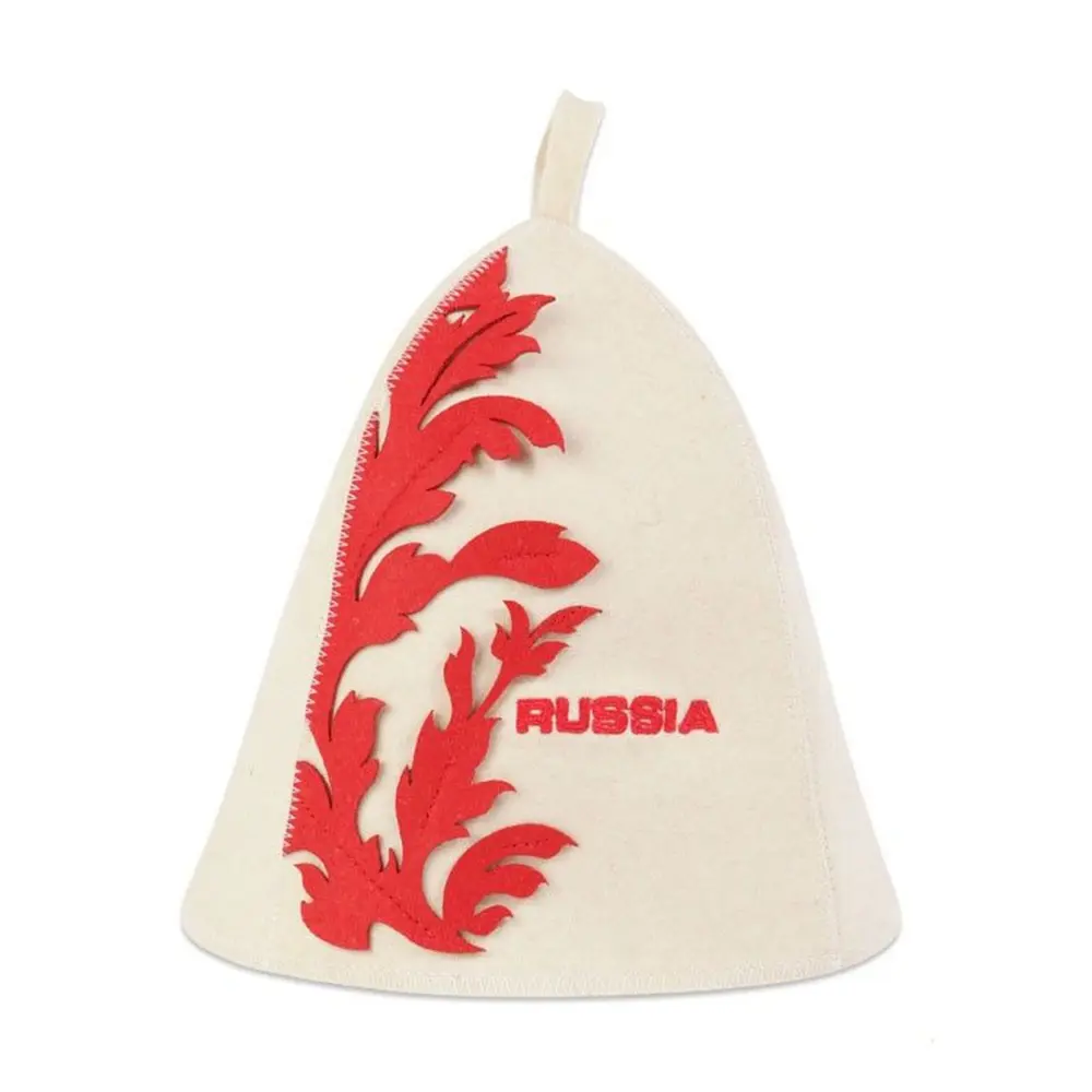 Шапка для бани  ГлавБаня «Russia» фетр цвет белый STLM-2182469