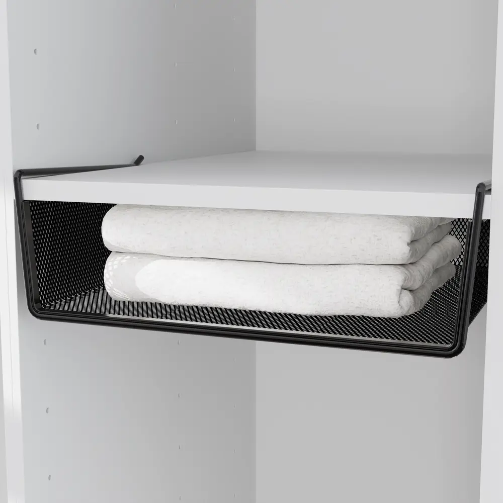 Выдвижная корзина с рамой KONSENSA 36x35.7x12 см цвет черный STLM-2041338