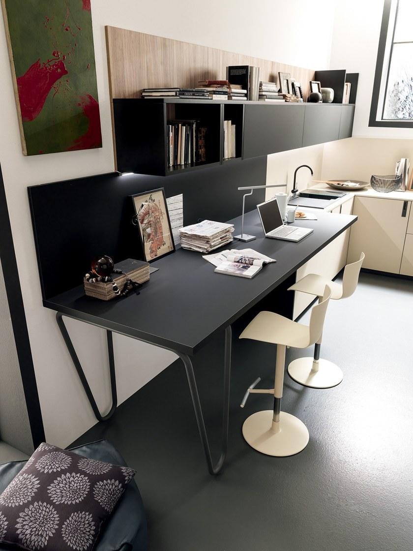 Febal Casa Линейная встроенная кухня из fenix-ntm® sun-id-1363176 - Вид №6