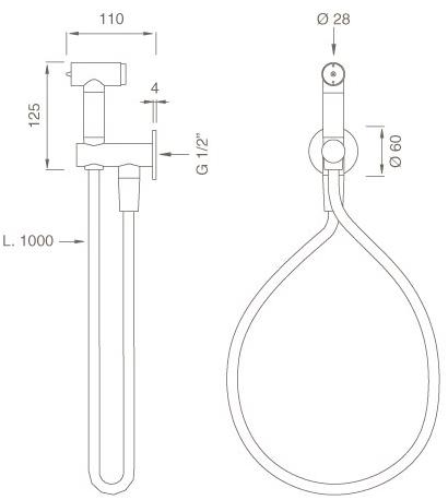 Ceadesign Ершик для унитаза из нержавеющей стали Idroscopini Fre 175 - Вид №2
