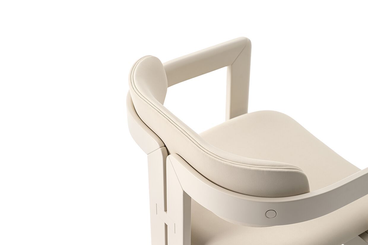 Высокий стул из массива дерева со спинкой Gallotti&Radice 0419 ARCH-00101472 - Вид №4