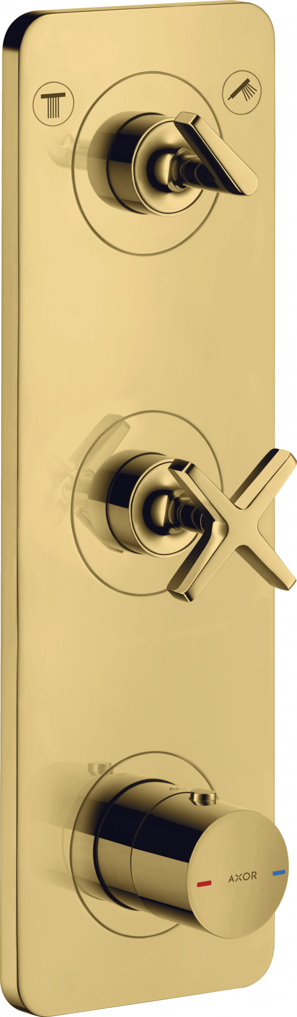 36703990 Термостатический модуль 380/120 для скрытого монтажа на 2 функции с пластиной AXOR CITTERIO E