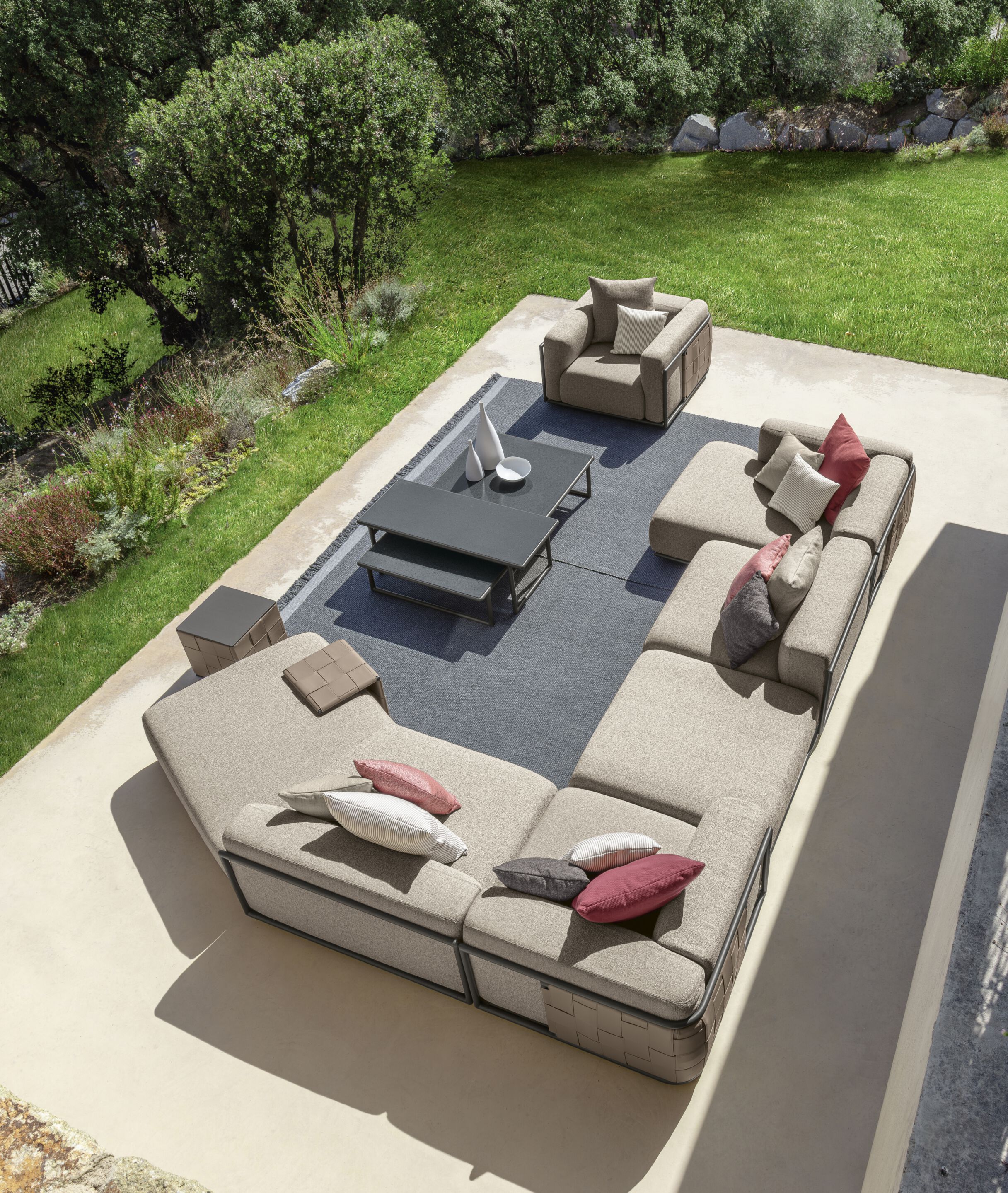 Квадратный тканевый стол для сада Talenti Tressé ARCH-00084071 - Вид №5