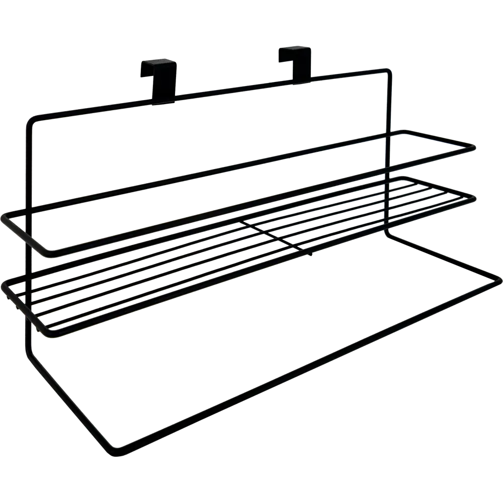 Полотенцедержатель с полкой 40x16x12 см цвет чёрный Santreyd Ferro STLM-2121812 - Вид №1