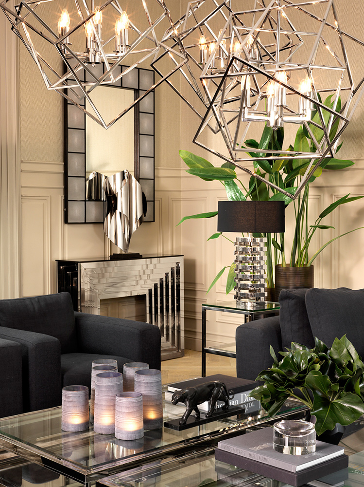 Фонарь Matrix от Eichholtz Хром 109674 EICHHOLTZ ДИЗАЙНЕРСКИЕ, EICHHOLTZ 060615 Хром  - Вид №2