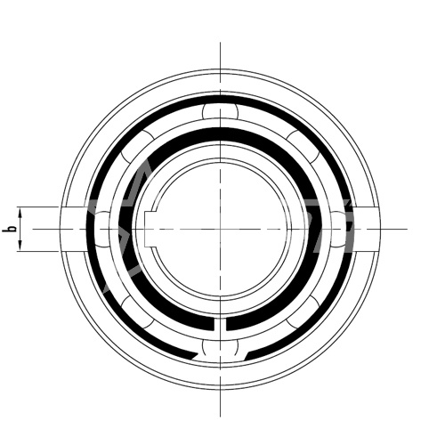 IS866 Обгонная муфта USNU17 (ASNU17) ISKRA  - Вид №1