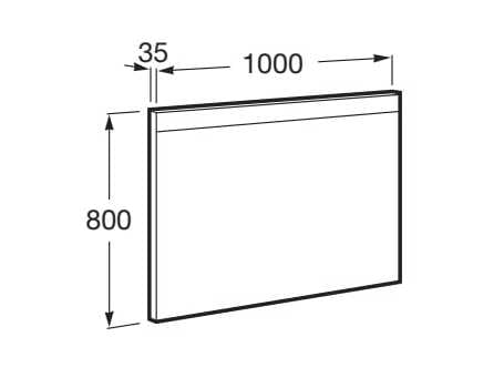 Прямоугольное зеркало со встроенным настенным освещением Roca Призма ARCH-00035564 - Вид №5