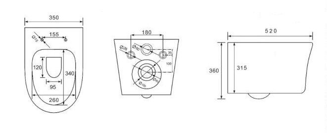 B2347 Унитаз подвесной LAB.Space  - Вид №3