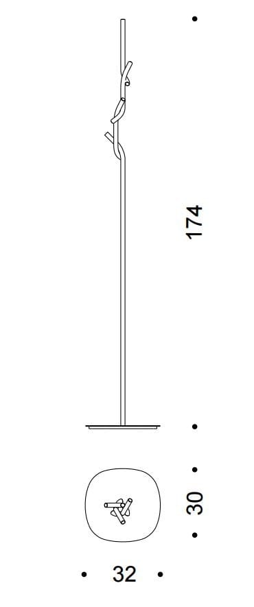 Стальная напольная вешалка Desalto Мягче стали ARCH-00105238 - Вид №3