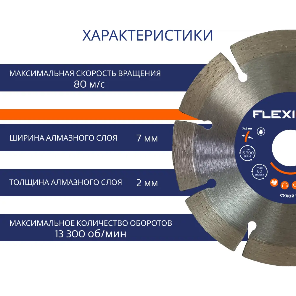 Алмазный диск Flexione для бетона и камня 115 мм 89399941 STLM-1568307 - Вид №2