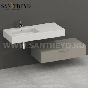 S10024GH2 Тумба с 1 ящиком 100 см серая Globo ARREDO WOOD Италия