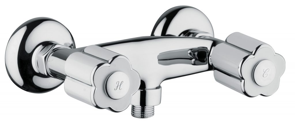 11523 БЕЛЫЙ-12523 ЧЕРНЫЙ Смеситель для душа внешний. Bongio Fleur Blanc&Noir 11523 BLANC-12523 NOIR