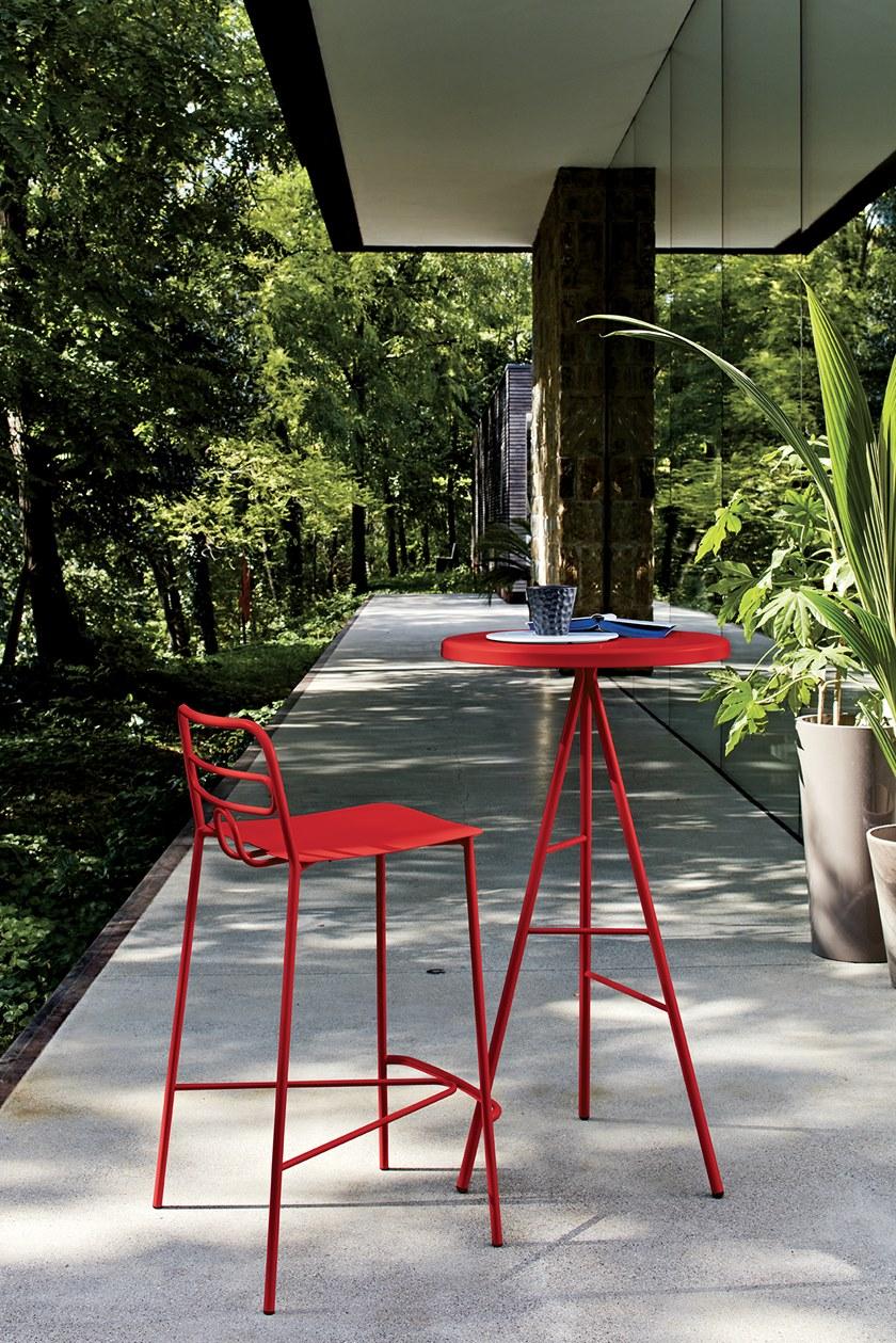 CaStil Табурет металлический со спинкой и подставкой для ног Dida Dida sg - Вид №4