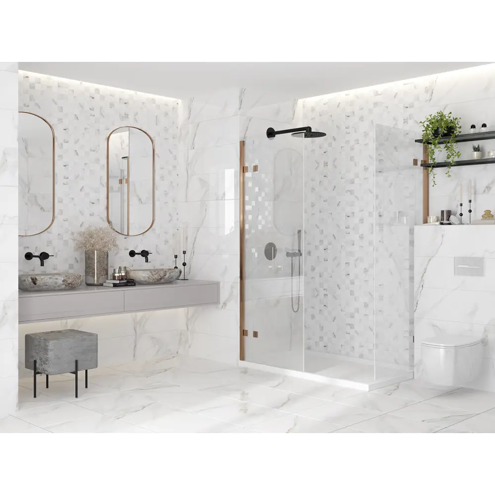 Мозаика настенная Calacatta Mosaic 30x30 см цвет белый Santreyd Calacatta Light STLM-2087018 - Вид №1