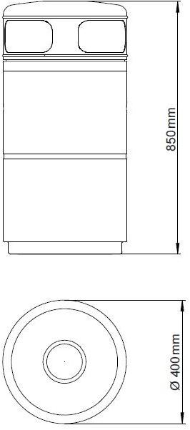 ENCHO ENCHEV - ETE Бетонный мусорный бак с крышкой для улицы sun-id-1349333 - Вид №7